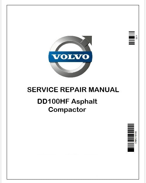 Volvo DD100HF Asphalt Compactor Repair Service Manual Instant PDF