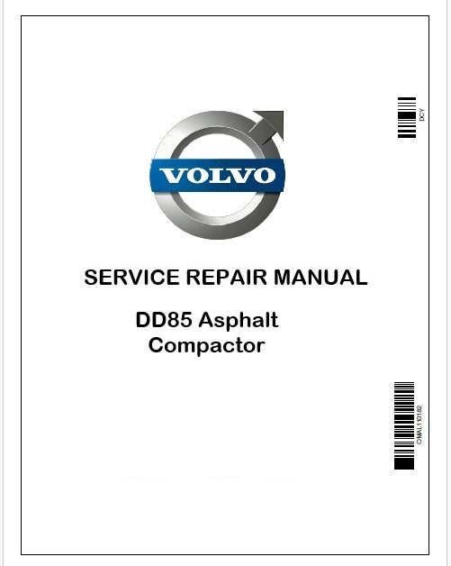 Volvo DD85 Asphalt Compactor Repair Service Manual Instant PDF