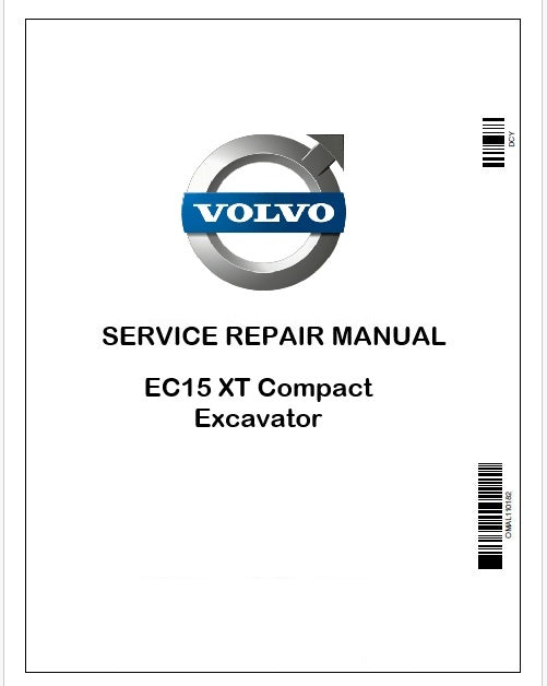 Volvo EC15 XT Compact Excavator Repair Service Manual Instant PDF