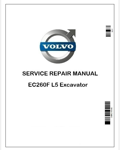 Volvo EC260F L5 Excavator Repair Service Manual Instant PDF