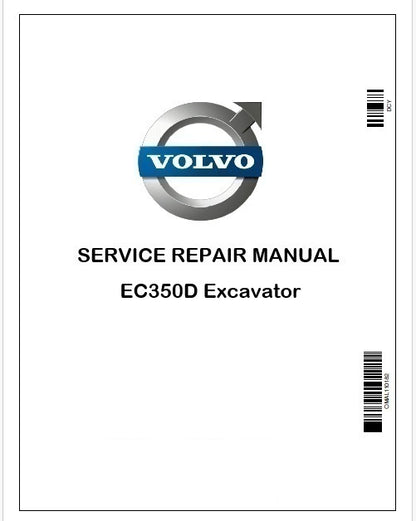 Volvo EC350D Excavator Repair Service Manual Instant PDF