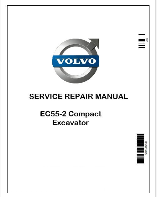 Volvo EC55-2 Compact Excavator Repair Service Manual Instant PDF