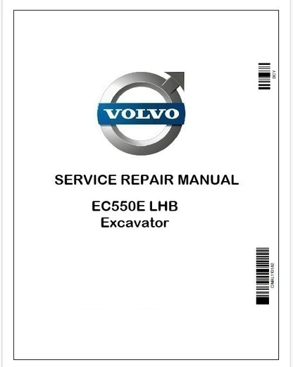 Volvo EC550E LHB Excavator Repair Service Manual Instant PDF