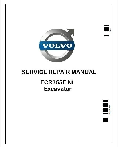 Volvo ECR355E NL Excavator Repair Service Manual Instant PDF