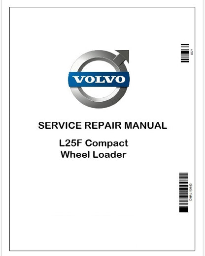 Volvo L25F Compact Wheel Loader Repair Service Manual Instant PDF