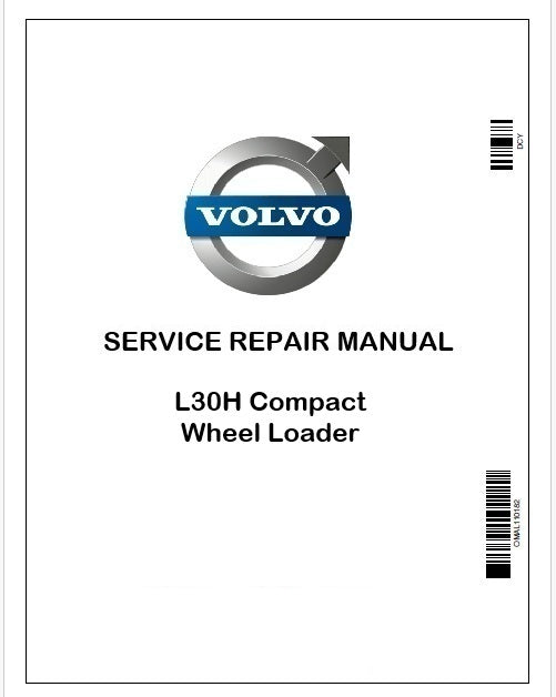 Volvo L30H Compact Wheel Loader Repair Service Manual Instant PDF
