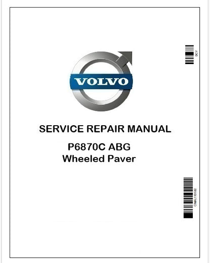 Volvo P6870C ABG Wheeled Paver Repair Service Manual PDF PID:12761922