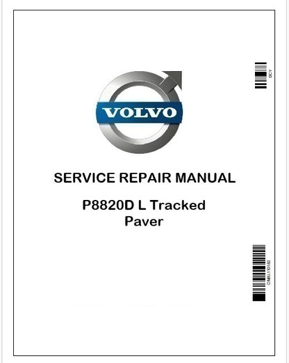 Volvo P8820D L Tracked Paver Repair Service Manual PDF PID:53726241