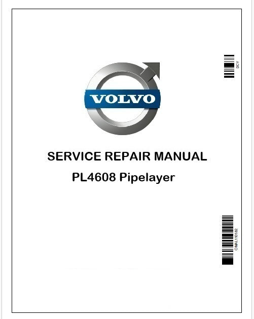 Volvo PL4608 Pipelayer Repair Service Manual Instant PDF