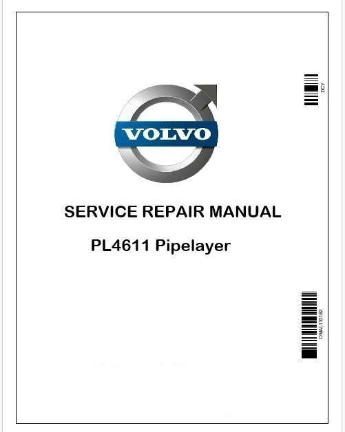 Volvo PL4611 Pipelayer Repair Service Manual Instant PDF