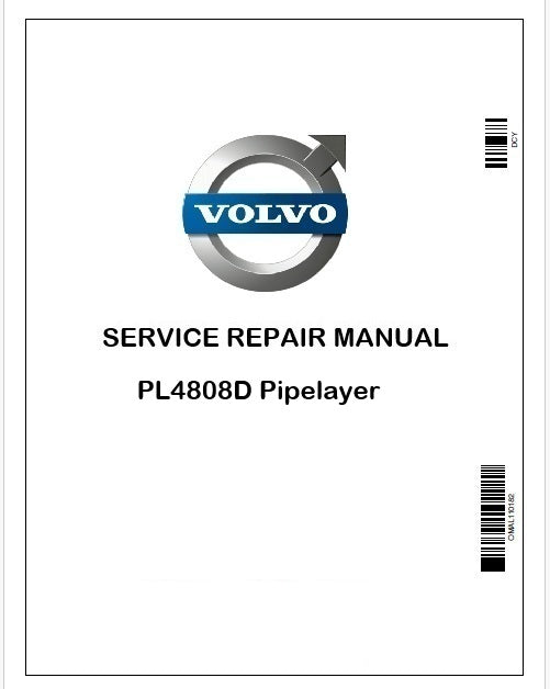 Volvo PL4808D Pipelayer Repair Service Manual Instant PDF