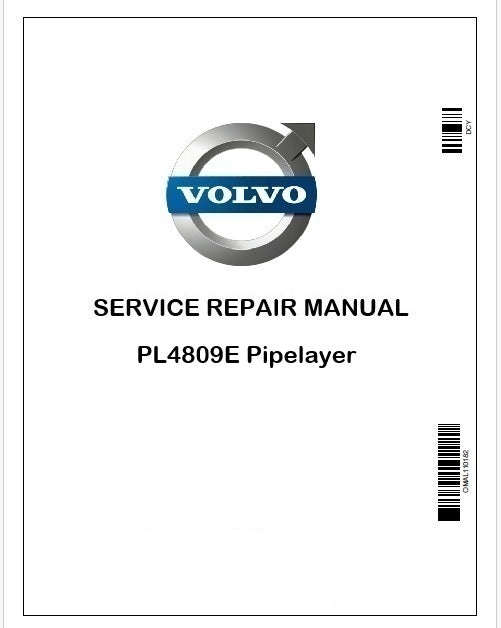 Volvo PL4809E Pipelayer Repair Service Manual Instant PDF