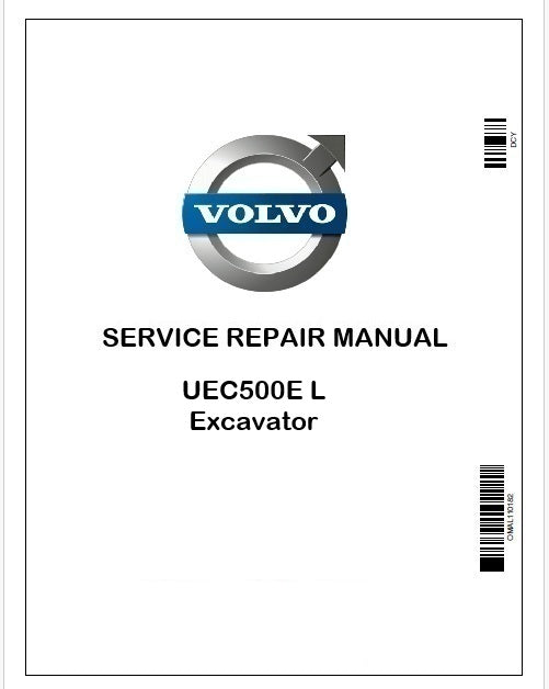 Volvo UEC500E L Excavator Repair Service Manual Instant PDF